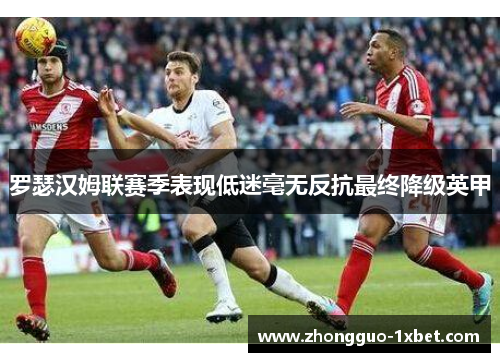 罗瑟汉姆联赛季表现低迷毫无反抗最终降级英甲